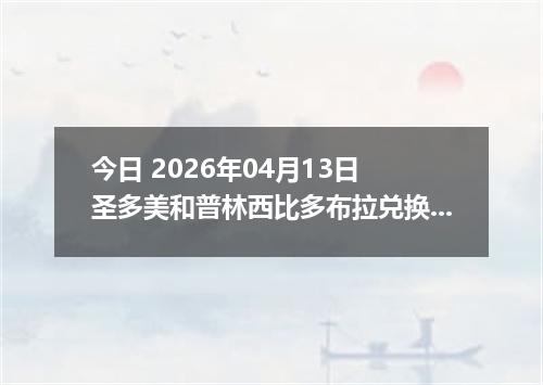 今日 2026年04月13日 圣多美和普林西比多布拉兑换人民币最新汇率换算行情