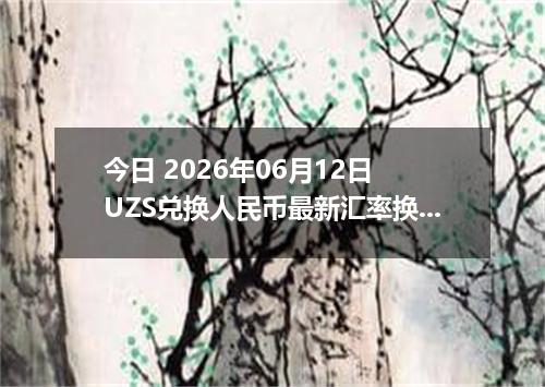 今日 2026年06月12日 UZS兑换人民币最新汇率换算行情