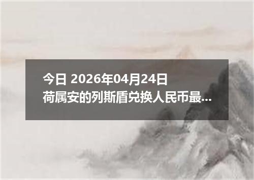 今日 2026年04月24日 荷属安的列斯盾兑换人民币最新汇率换算行情